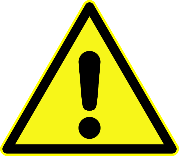 Attenzionepericolo616px DIN 4844 2 Warnung vor einer Gefahrenstelle D W000.svg