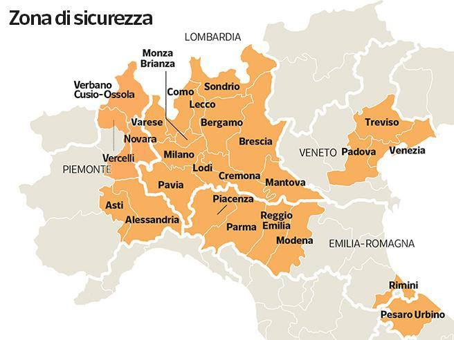 Coronavirus nuova area restrizioni